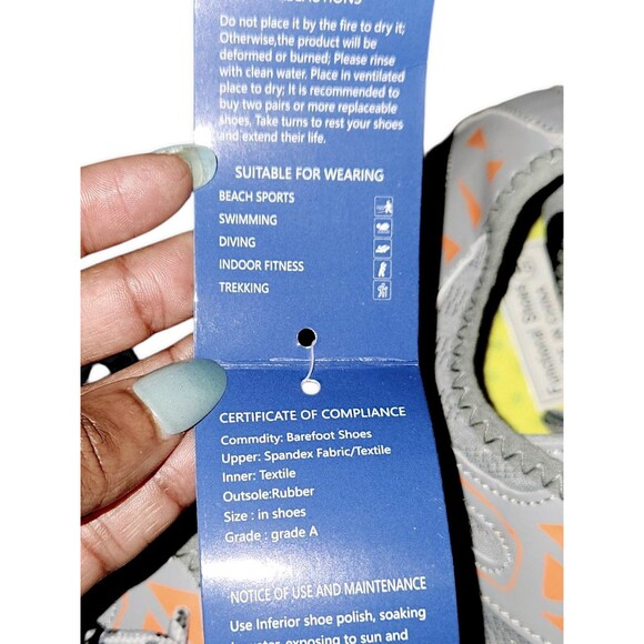 Watelves Men's Or Women's Water Shoes Barefoot Trail Runner Wide Toe Box Size 45 - Picture 2 of 6